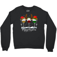 Three Glasses Of Wine Buffalo Plaid Red Leopard Funny Xmas Crewneck Sweatshirt | Artistshot