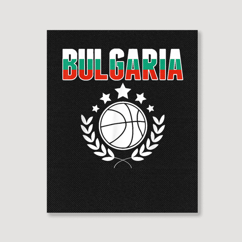 Bulgaria Basketball Fans Jersey Bulgarian Flag Sport Lovers T Shirt Portrait Canvas Print | Artistshot