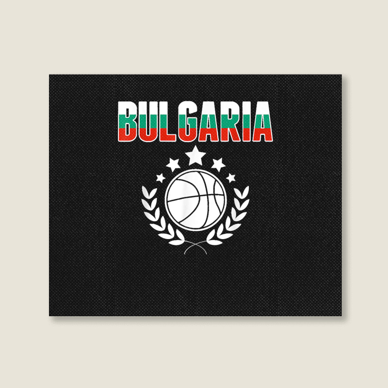 Bulgaria Basketball Fans Jersey Bulgarian Flag Sport Lovers T Shirt Landscape Canvas Print | Artistshot