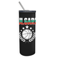 Bulgaria Basketball Fans Jersey Bulgarian Flag Sport Lovers T Shirt Skinny Tumbler | Artistshot