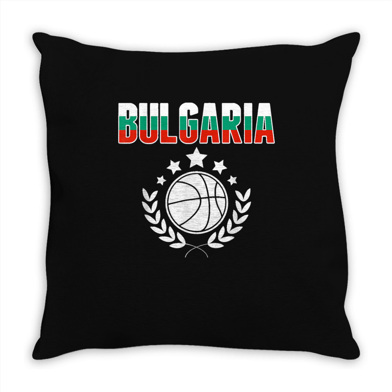 Bulgaria Basketball Fans Jersey Bulgarian Flag Sport Lovers T Shirt Throw Pillow | Artistshot