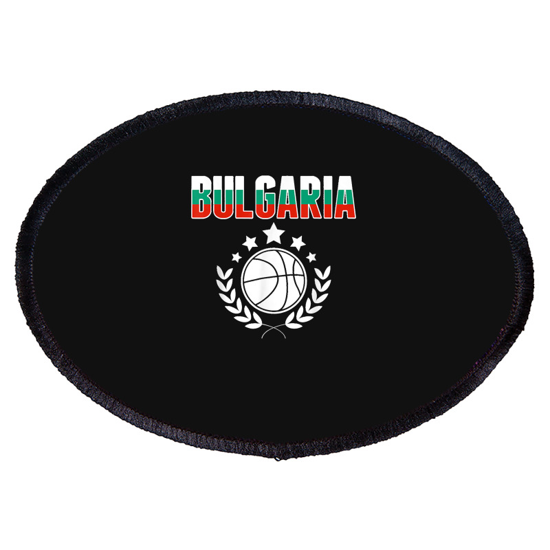 Bulgaria Basketball Fans Jersey Bulgarian Flag Sport Lovers T Shirt Oval Patch | Artistshot