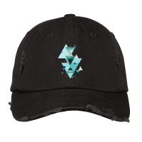 Geometric Triangle Compilation In Teal.png Vintage Cap | Artistshot