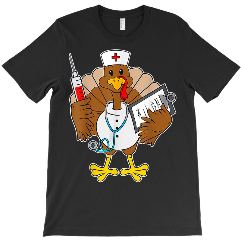 Thanksgiving Scrub Tops Women Turkey Nurse Holiday Nursing T-shirt | Artistshot