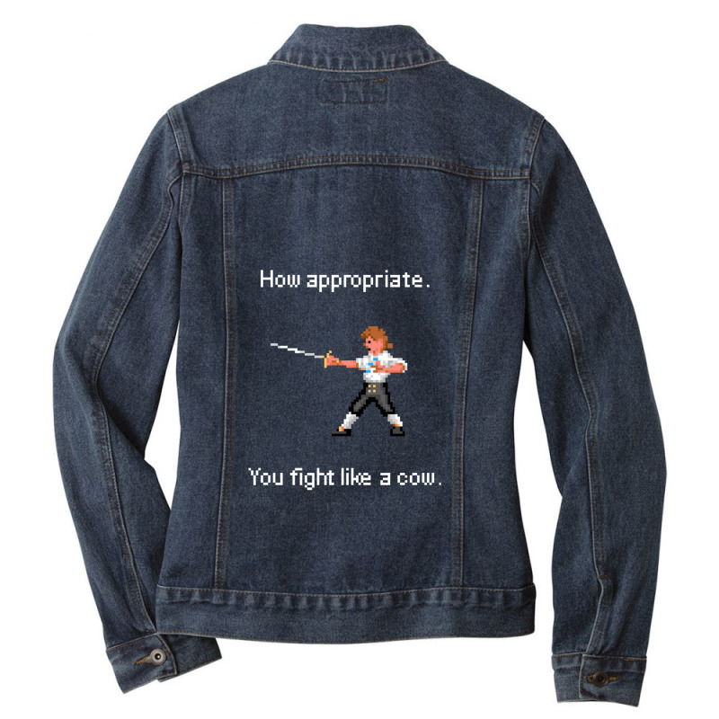 How Appropriate. You Fight Like A Cow. Ladies Denim Jacket by DonnaClifton | Artistshot