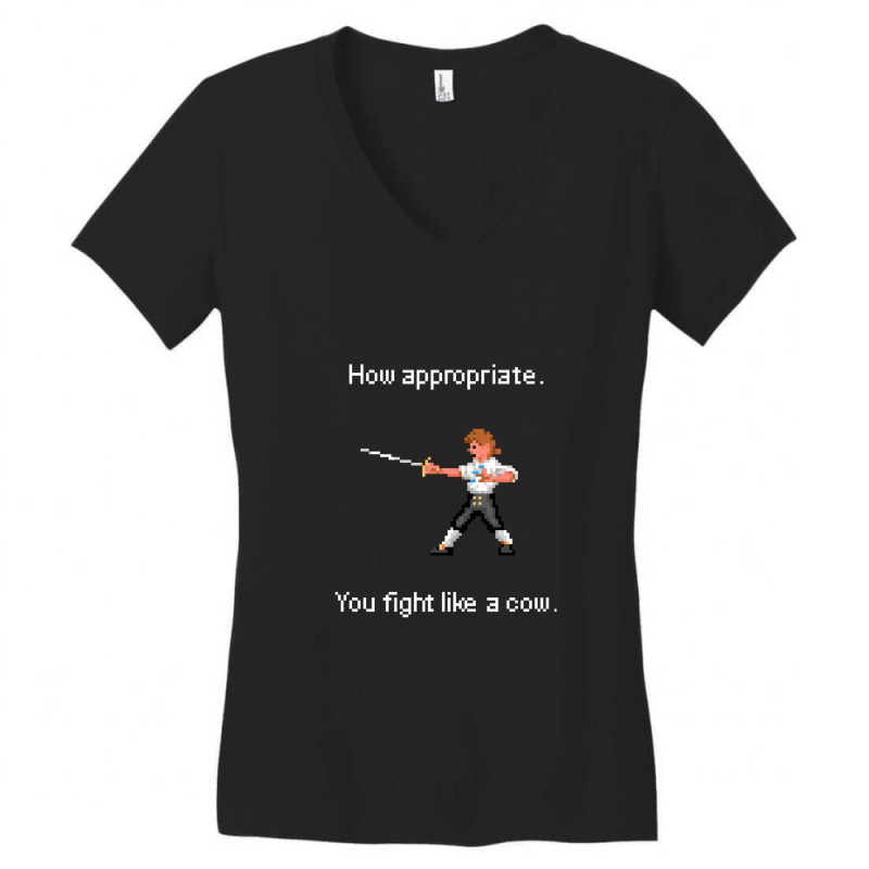 How Appropriate. You Fight Like A Cow. Women's V-Neck T-Shirt by DonnaClifton | Artistshot