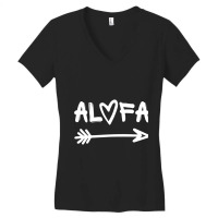 Alofa - Love In Samoan - Heart, Graffiti And Arrow Women's V-neck T-shirt | Artistshot