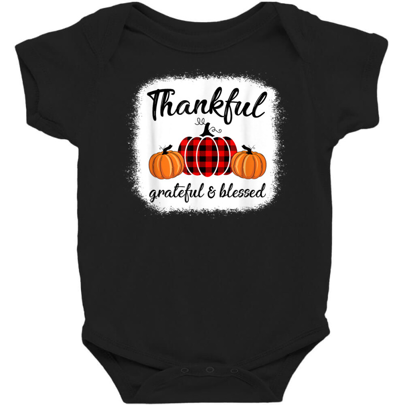 Vintage Plaid Pumpkin Fall Season Thanksgiving Autumn Lover Baby Bodysuit by Skunk | Artistshot