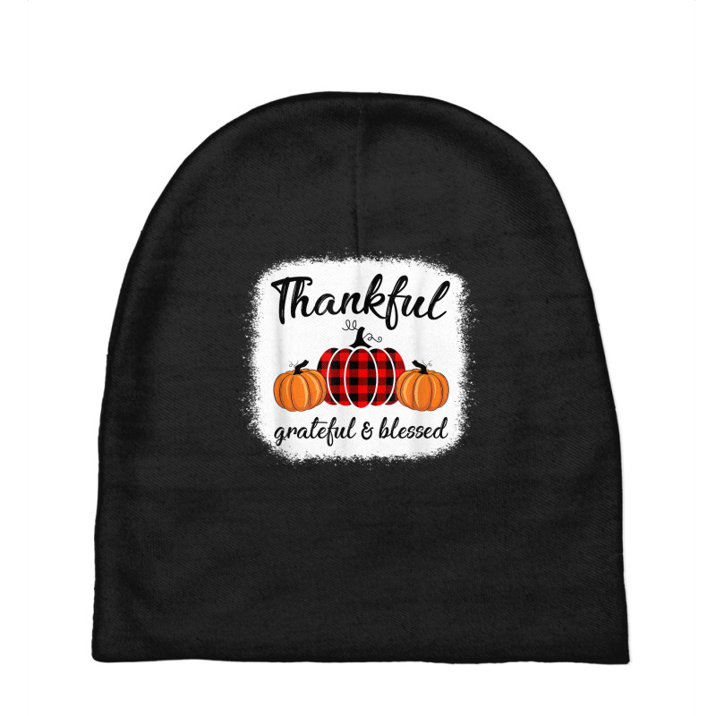 Vintage Plaid Pumpkin Fall Season Thanksgiving Autumn Lover Baby Beanies by Skunk | Artistshot