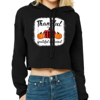 Vintage Plaid Pumpkin Fall Season Thanksgiving Autumn Lover Cropped Hoodie | Artistshot