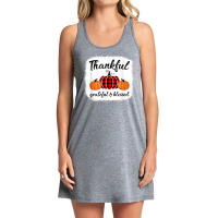 Vintage Plaid Pumpkin Fall Season Thanksgiving Autumn Lover Tank Dress | Artistshot