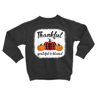 Vintage Plaid Pumpkin Fall Season Thanksgiving Autumn Lover Toddler Sweatshirt | Artistshot