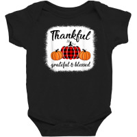 Vintage Plaid Pumpkin Fall Season Thanksgiving Autumn Lover Baby Bodysuit | Artistshot