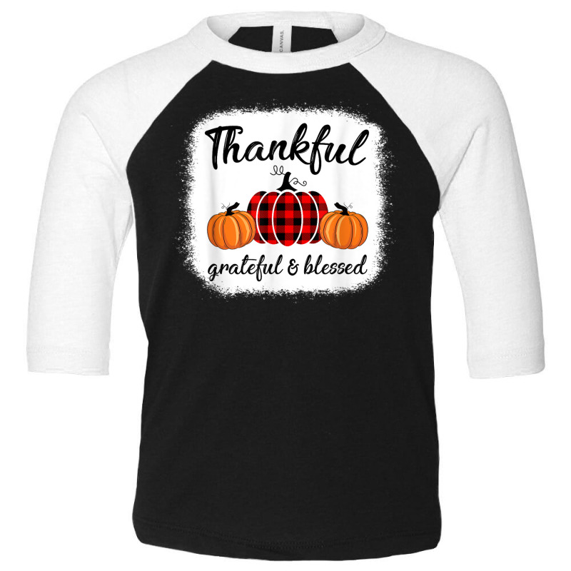 Vintage Plaid Pumpkin Fall Season Thanksgiving Autumn Lover Toddler 3/4 Sleeve Tee by Moose | Artistshot