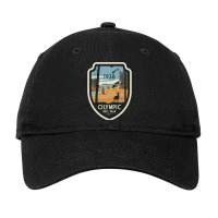 Washington Olympic National Park Retro Vintage Design Gift Adjustable Cap | Artistshot