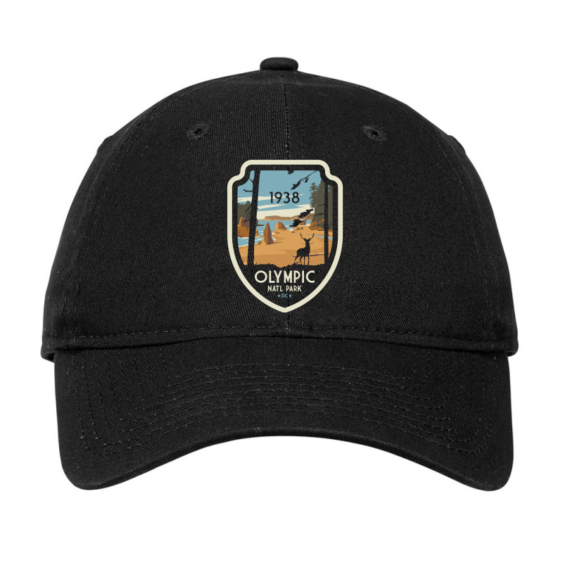 Washington Olympic National Park Retro Vintage Design Gift Adjustable Cap | Artistshot