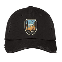 Washington Olympic National Park Retro Vintage Design Gift Vintage Cap | Artistshot