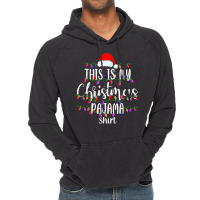 This Is My Christmas Pajama Shirt Merry Xmas Family Vintage Hoodie | Artistshot