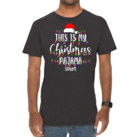 This Is My Christmas Pajama Shirt Merry Xmas Family Vintage T-shirt | Artistshot