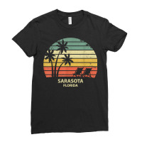 Vintage Florida Sarasota Beach T Shirt Cool Retro Tee Ladies Fitted T-shirt | Artistshot