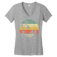 Vintage Florida Sarasota Beach T Shirt Cool Retro Tee Women's V-neck T-shirt | Artistshot