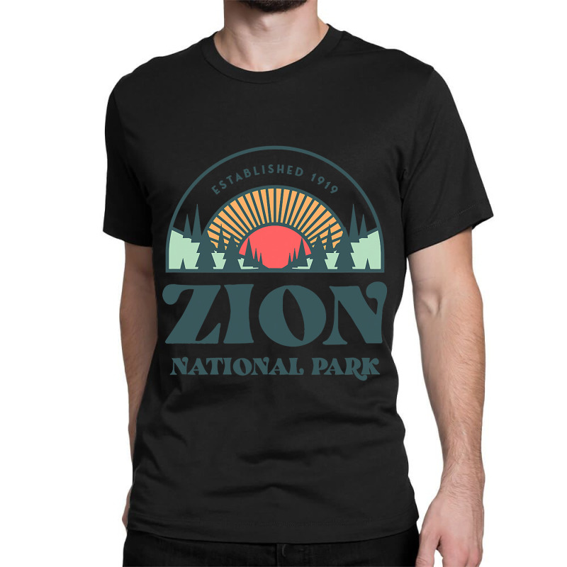 Retro Style Utah Zion National Park Classic T-shirt | Artistshot