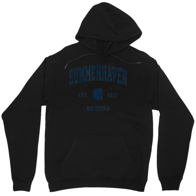 Summerhaven Arizona Az Vintage Athletic Navy Sports Design Unisex Hoodie | Artistshot