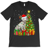 Xmas Holiday Lights Santa Dalmatian Dog Christmas Tree T-shirt | Artistshot