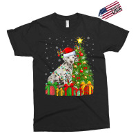 Xmas Holiday Lights Santa Dalmatian Dog Christmas Tree Exclusive T-shirt | Artistshot