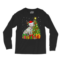 Xmas Holiday Lights Santa Dalmatian Dog Christmas Tree Long Sleeve Shirts | Artistshot