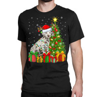 Xmas Holiday Lights Santa Dalmatian Dog Christmas Tree Classic T-shirt | Artistshot