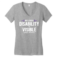 Not Every Disability Is Visible Epilepsy Awareness T Shirt Women's V-neck T-shirt | Artistshot