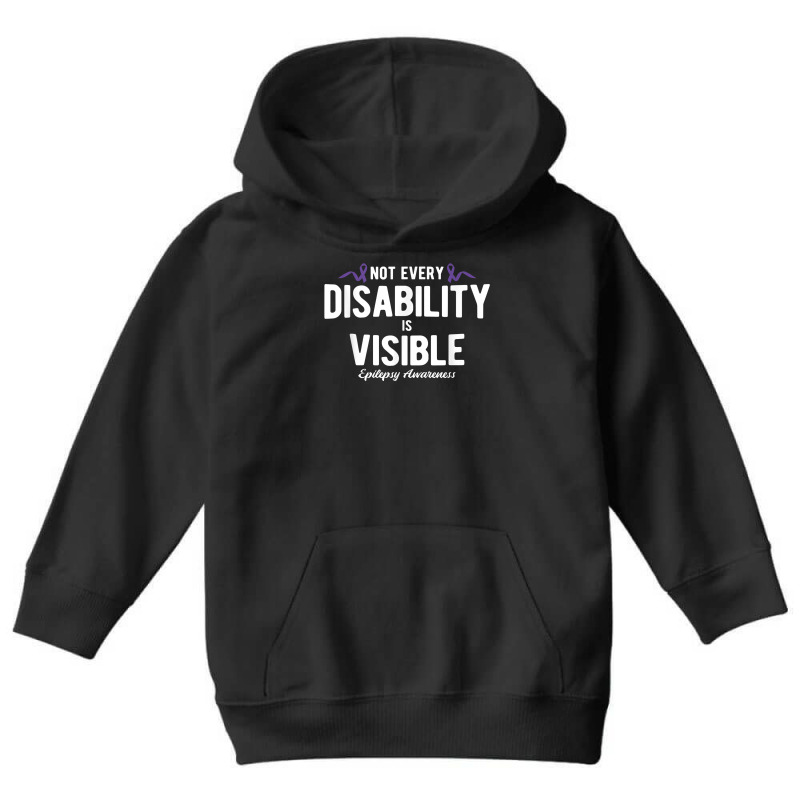 Not Every Disability Is Visible Epilepsy Awareness T Shirt Youth Hoodie by cm-arts | Artistshot