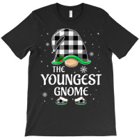 Youngest Gnome Buffalo Plaid Christmas Matching Family Group T-shirt | Artistshot