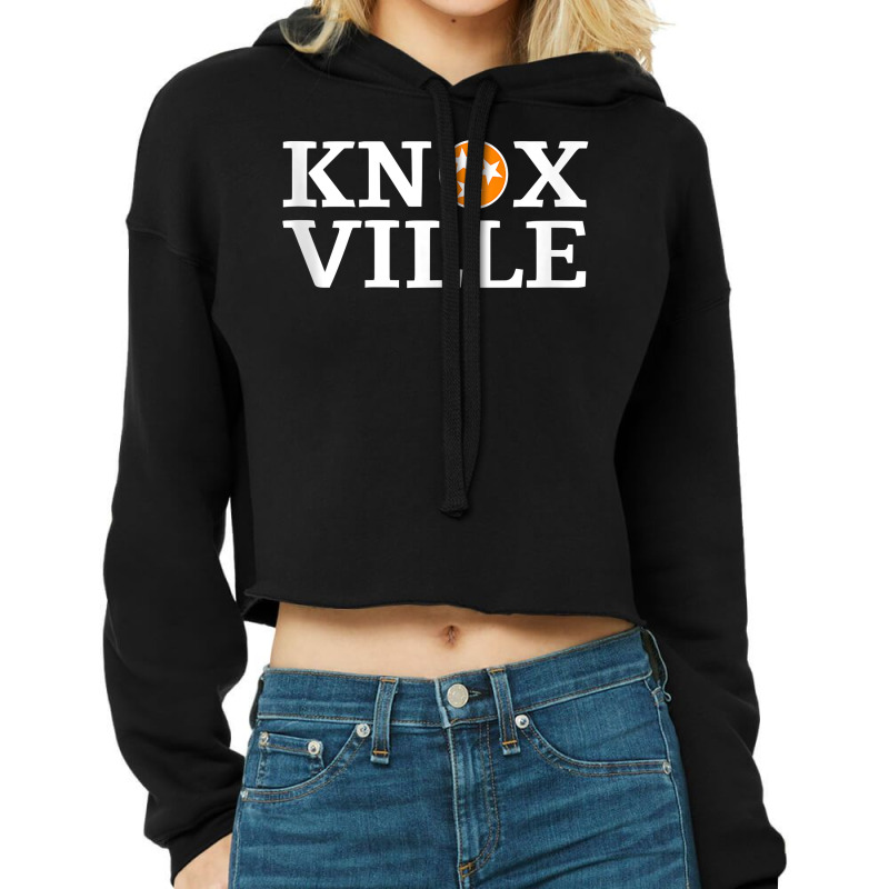 Knoxville Tennessee State Flag Gift Orange & White Knoxville Tank Top Cropped Hoodie by nurselrveigelcci | Artistshot