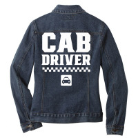 Cab Driver Cabman Taxi Driving Premium T Shirt Ladies Denim Jacket | Artistshot