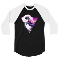 Great Wave Light Effect 3/4 Sleeve Shirt | Artistshot