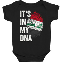 Its In My Dna Iraq Flag Iraqi Roots Pride Genetic Long Sleeve T Shirt Baby Bodysuit | Artistshot