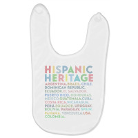 Latino Hispanic Heritage Latin Countries Month Retro Vintage T Shirt Baby Bibs | Artistshot