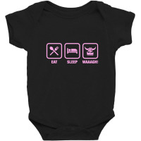 Eat Sleep Waaagh! Orks Warhammer 40k Inspired   Gaming Essentia Baby Bodysuit | Artistshot