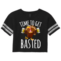 Time To Get Basted Funny Beer Thanksgiving Turkey Gift Scorecard Crop Tee | Artistshot