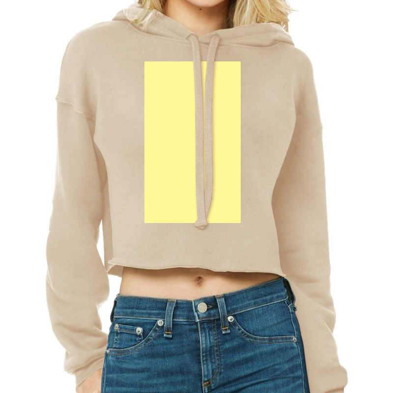 Pastel Yellow Solid Colour Cropped Hoodie by Juddojbn | Artistshot