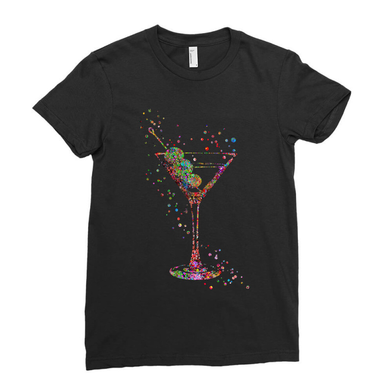 Glass Of Martinis Ladies Fitted T-Shirt by cm-arts | Artistshot