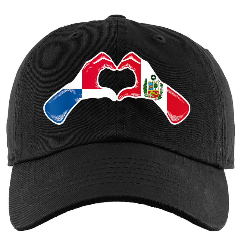 Peru Panama Flag Peruvian Panamanian Heart Kids Cap by Skunk | Artistshot