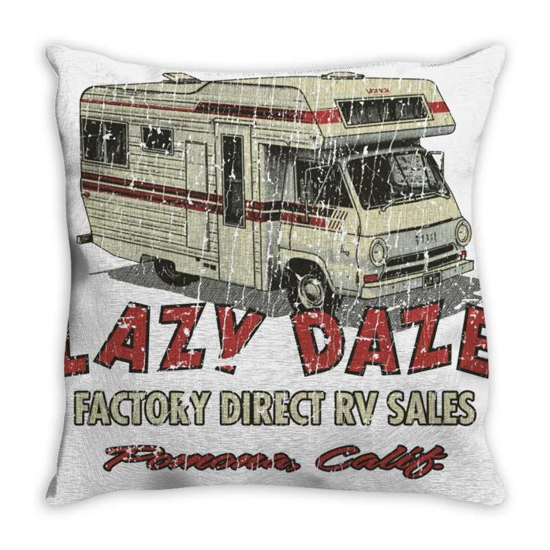 Lazy Daze 1956, Camping Throw Pillow | Artistshot