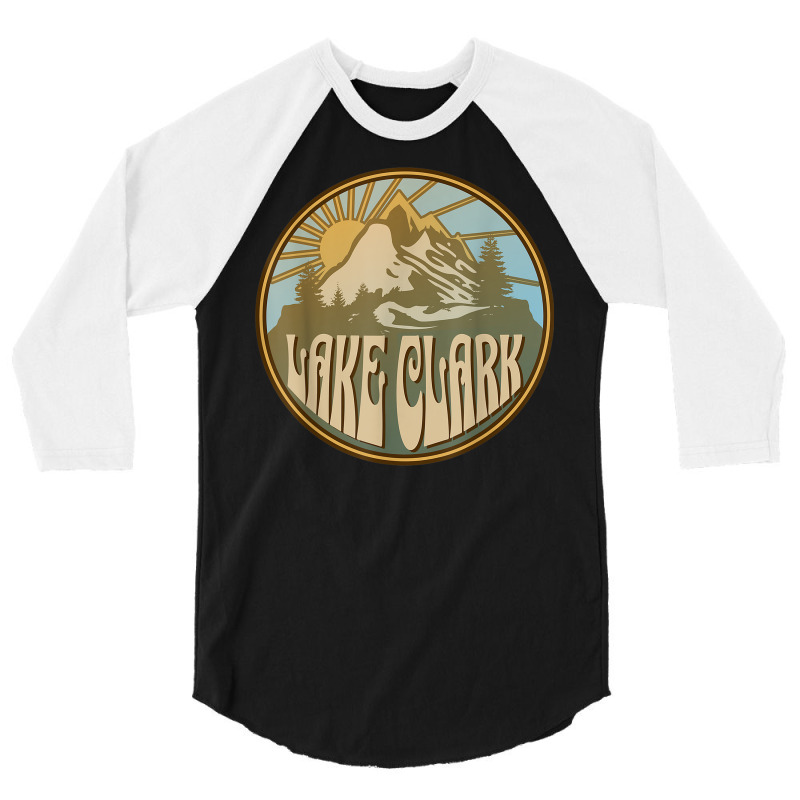 Lake Clark Alaska Nature Mountains Hiking Outdoors Retro 3/4 Sleeve Shirt | Artistshot