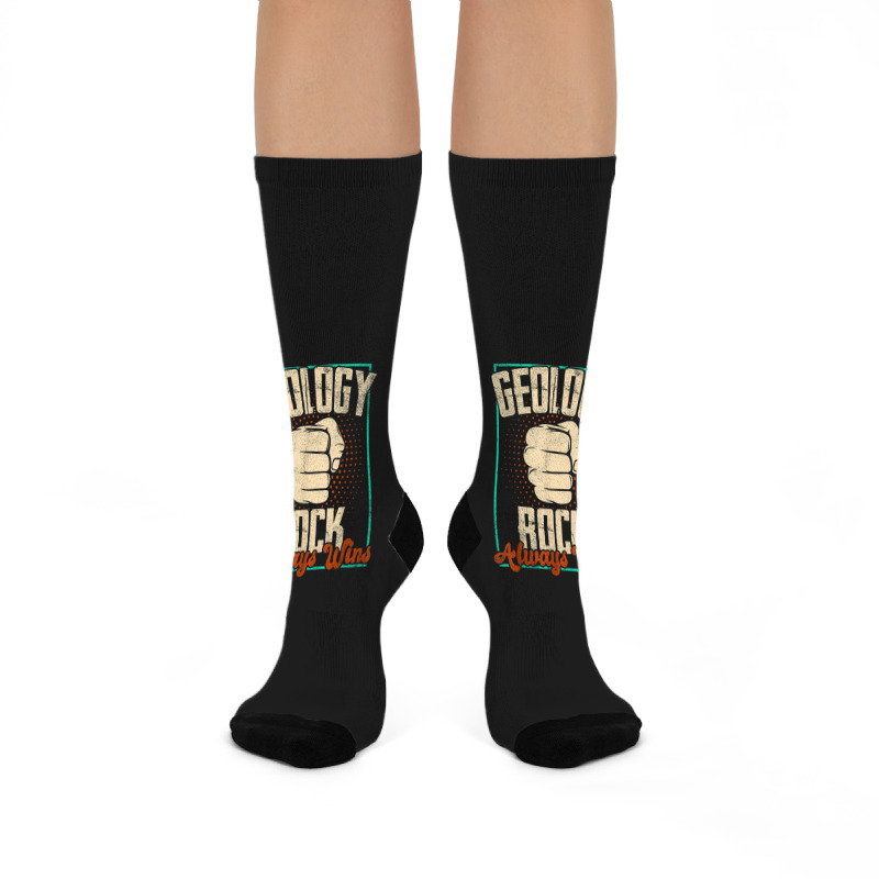 Geology Funny Geologist Earth Science Geoscience Crew Socks | Artistshot