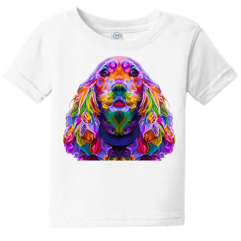 English Cocker Spaniel Pop Art Portrait Dog Owner T Shirt Baby Tee by cm-arts | Artistshot