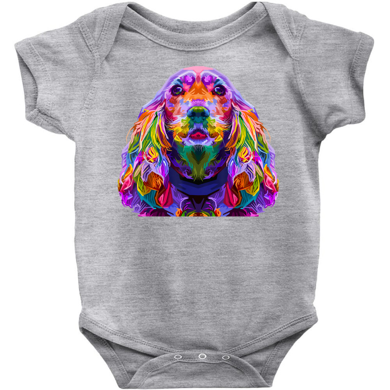 English Cocker Spaniel Pop Art Portrait Dog Owner T Shirt Baby Bodysuit by cm-arts | Artistshot