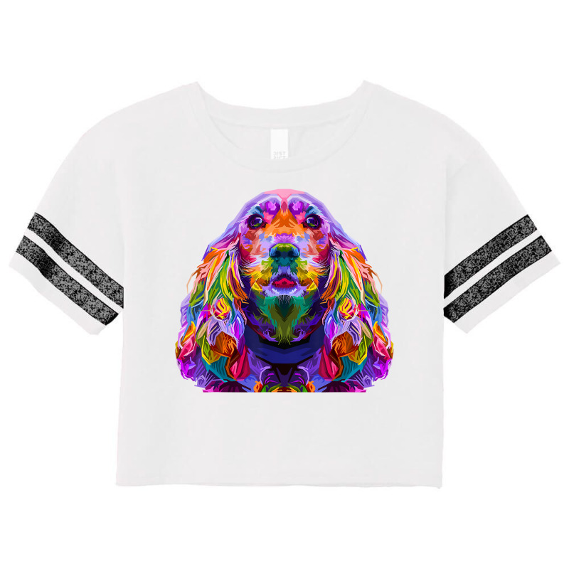 English Cocker Spaniel Pop Art Portrait Dog Owner T Shirt Scorecard Crop Tee by cm-arts | Artistshot